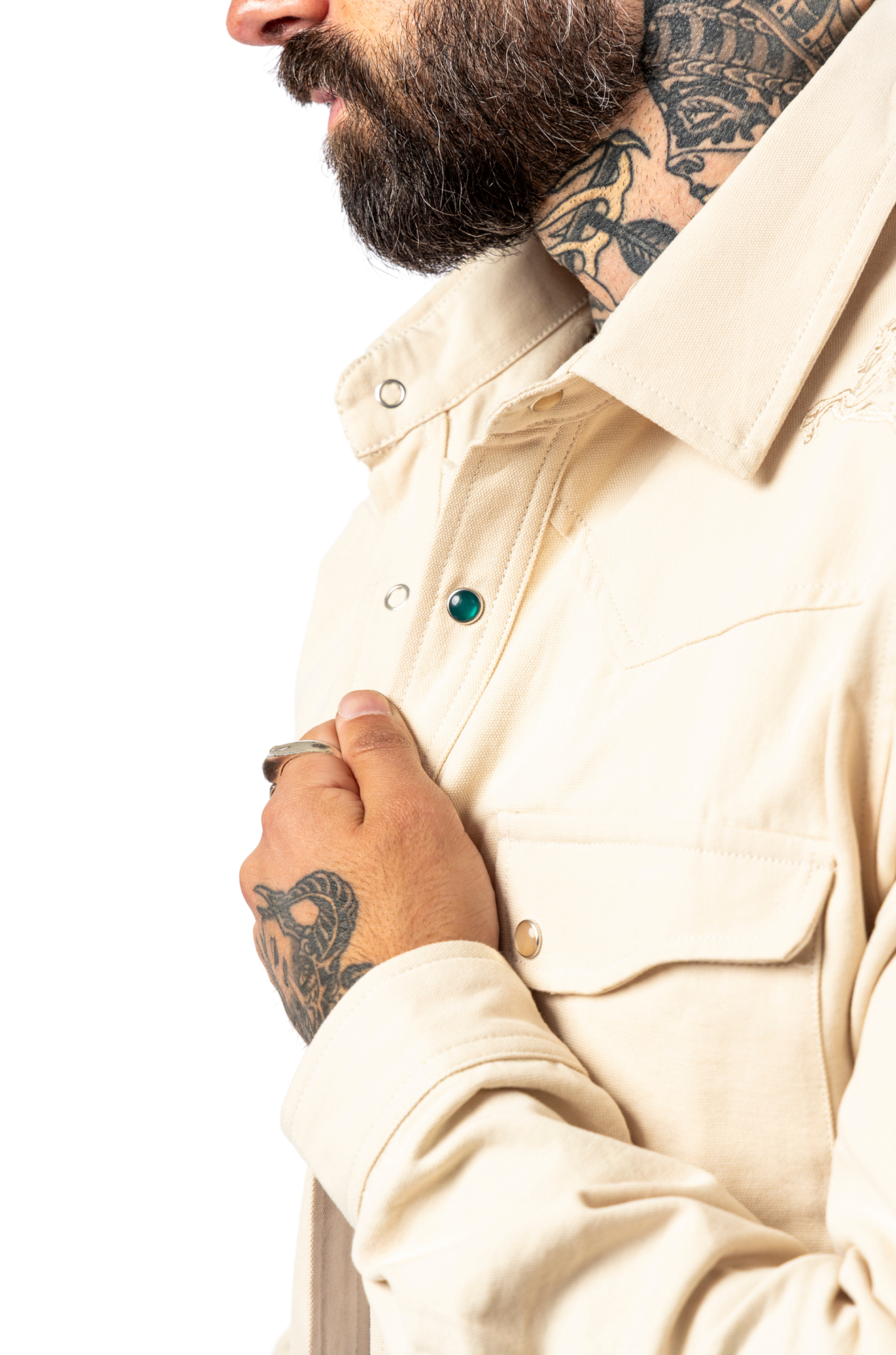 Pegasus Drifter Button Up - Dust White