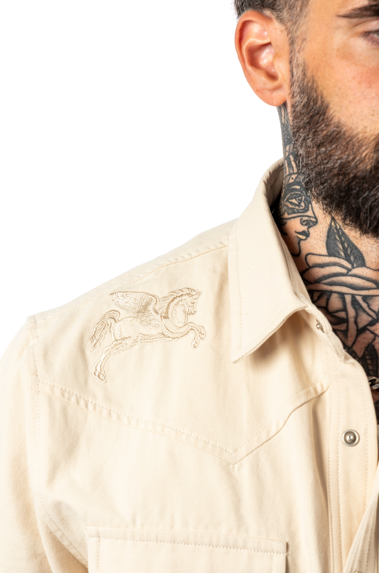 Pegasus Drifter Button Up - Dust White