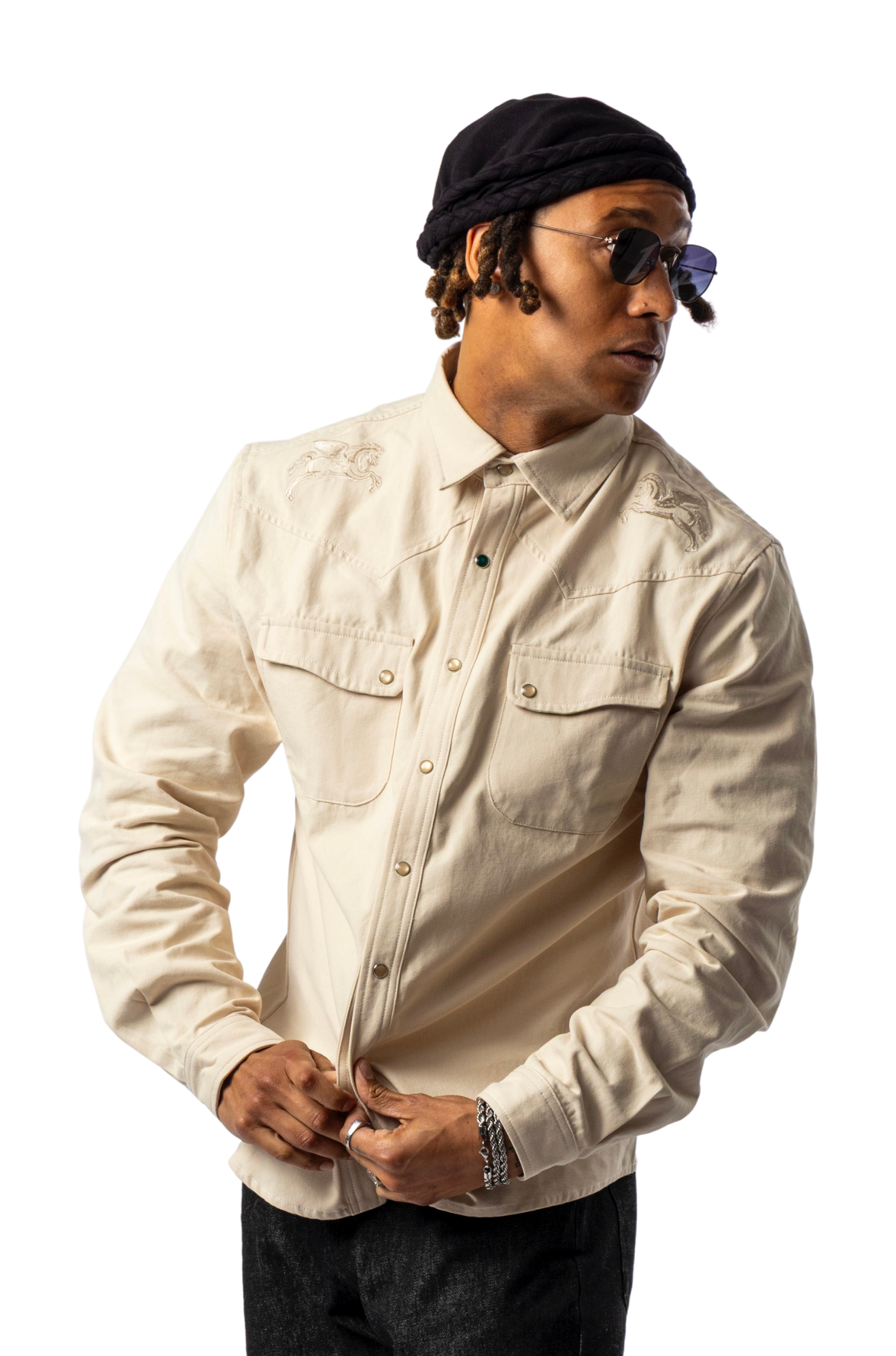 Pegasus Drifter Button Up - Dust White