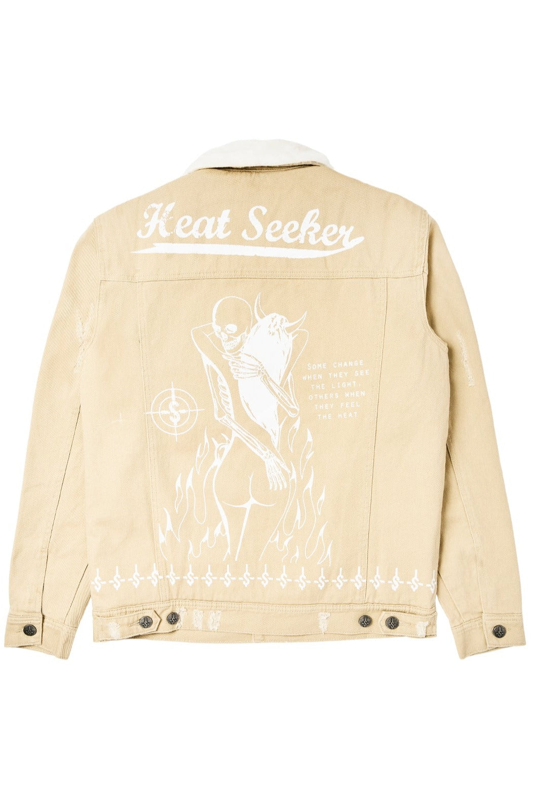 Heat Seeker Denim Fur Jacket - Tan