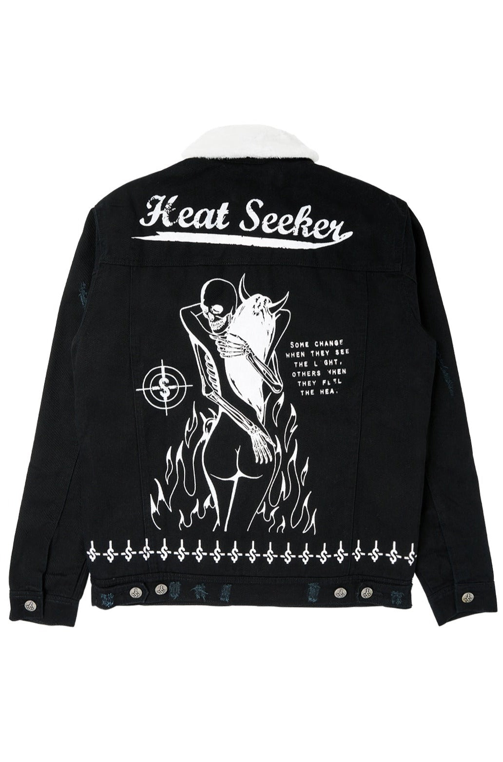 Heat Seeker Denim Fur Jacket - Black