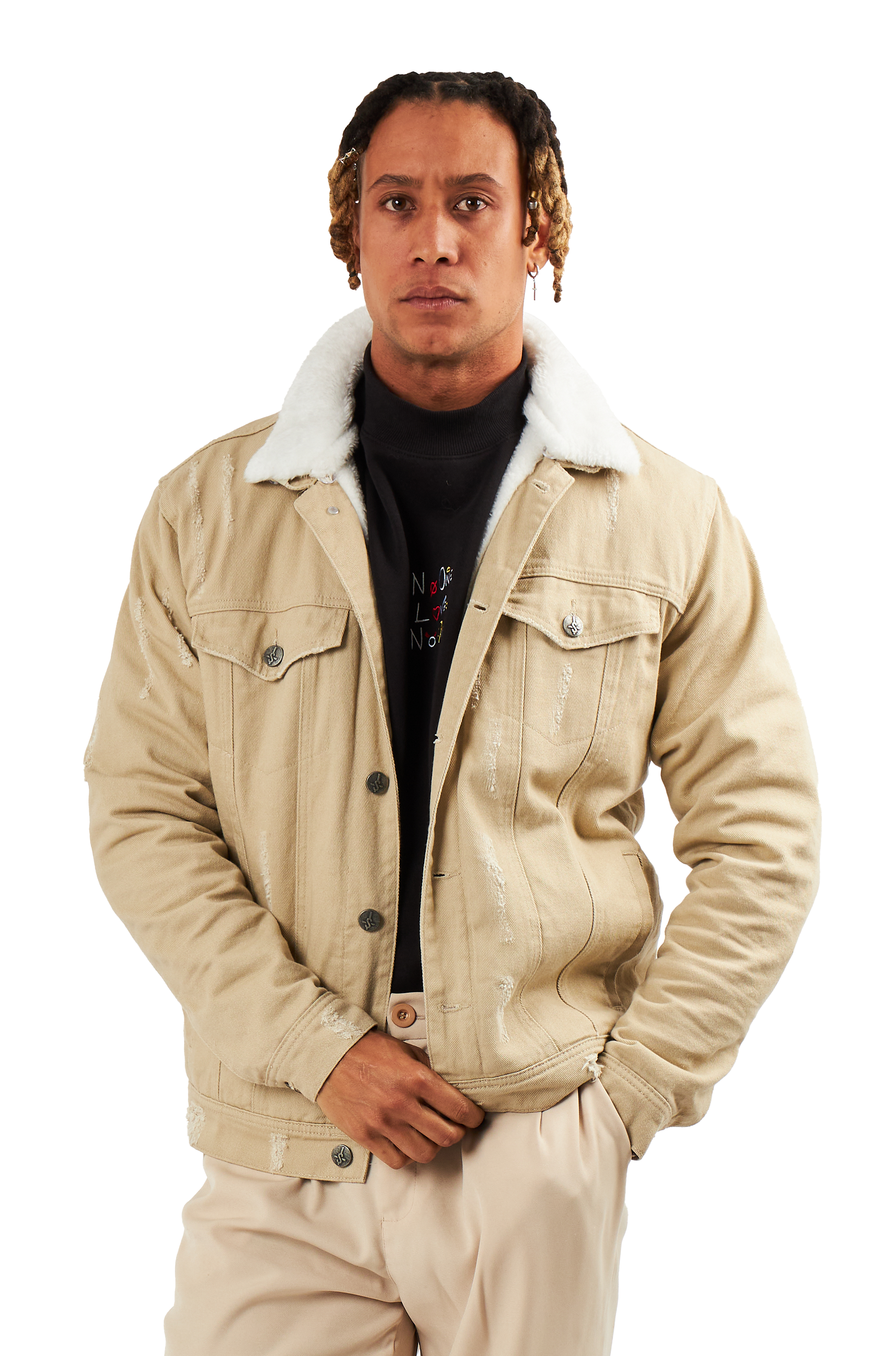 Heat Seeker Denim Fur Jacket - Tan