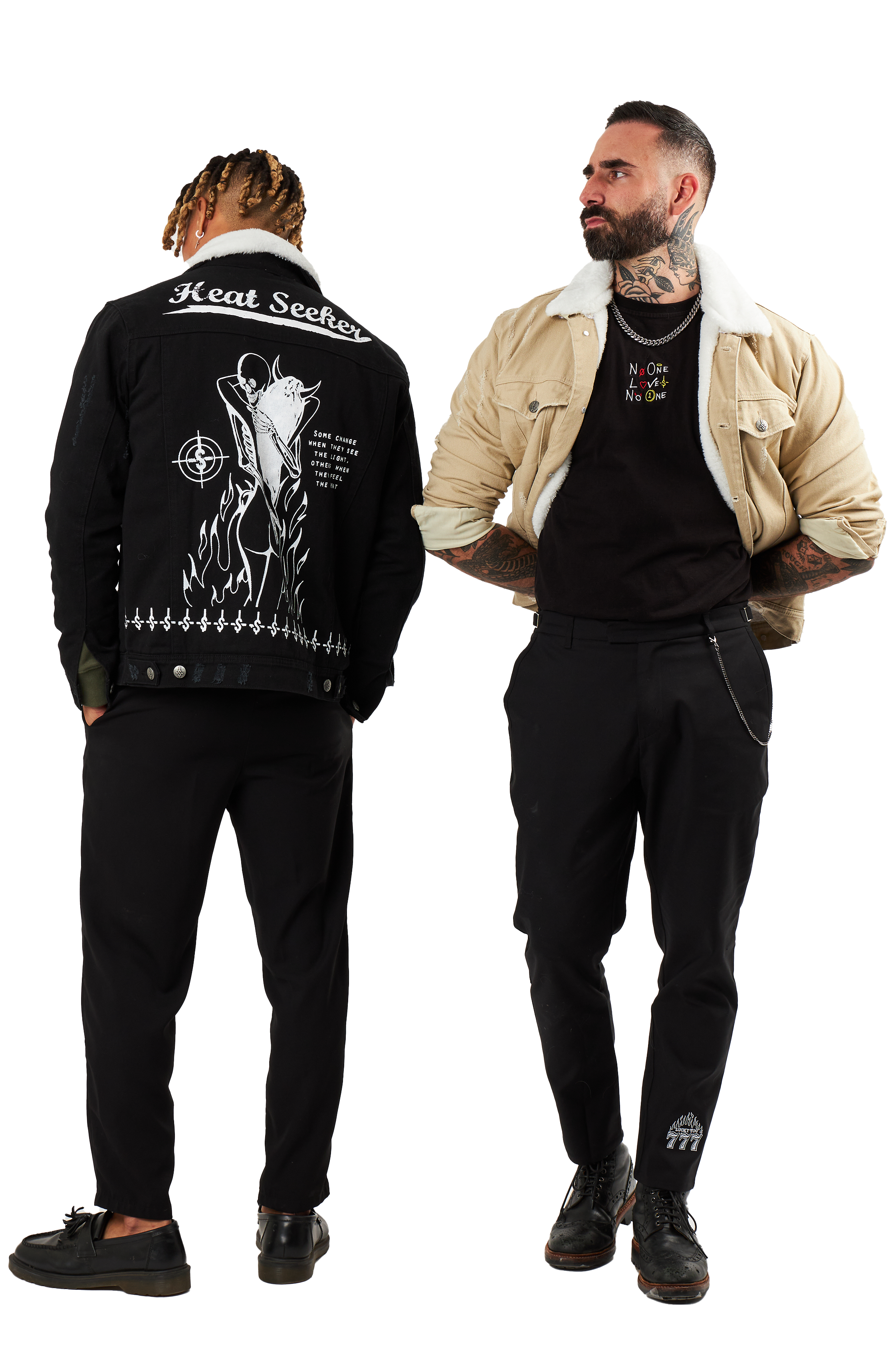 Heat Seeker Denim Fur Jacket - Black