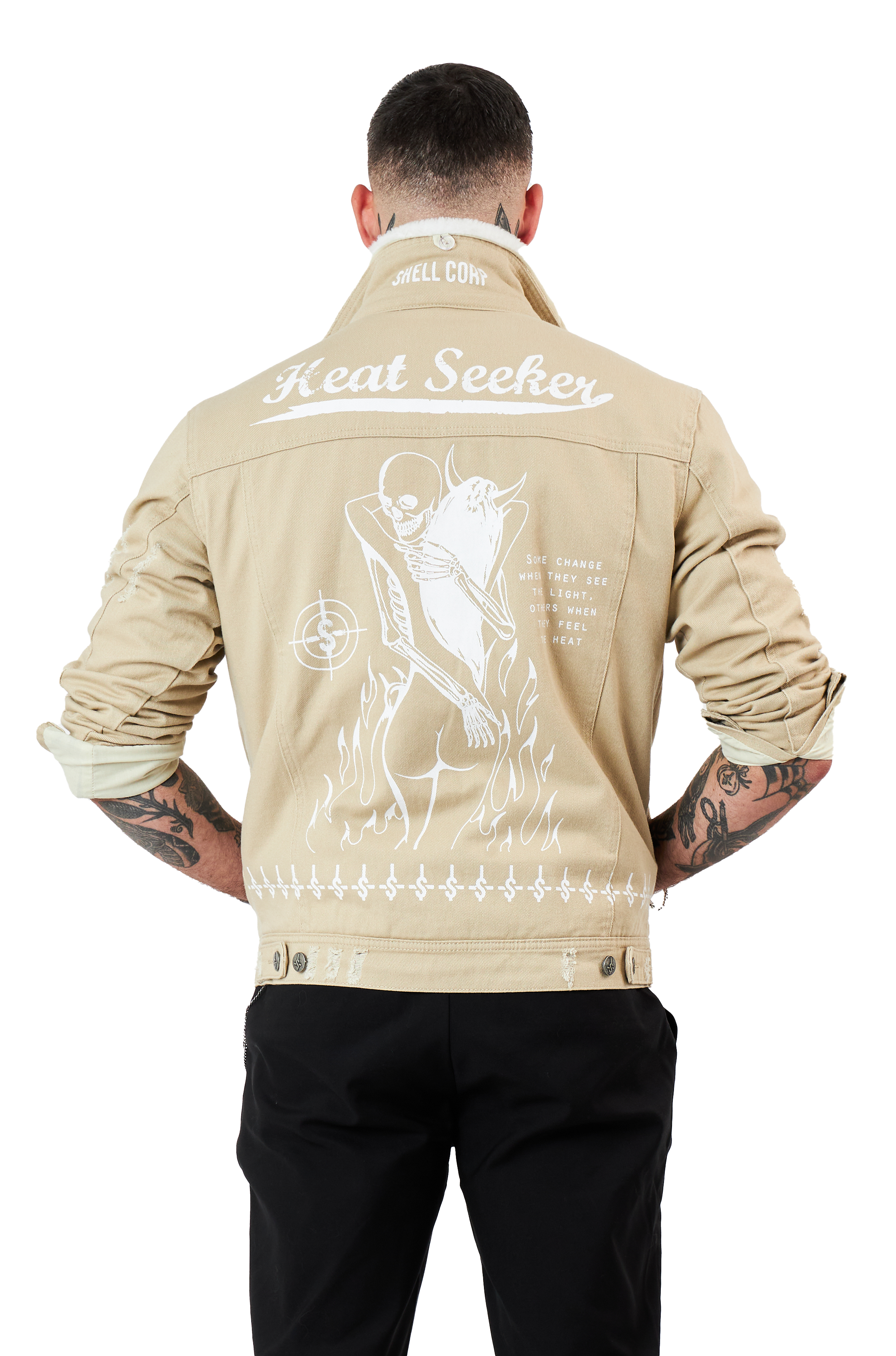 Heat Seeker Denim Fur Jacket - Tan