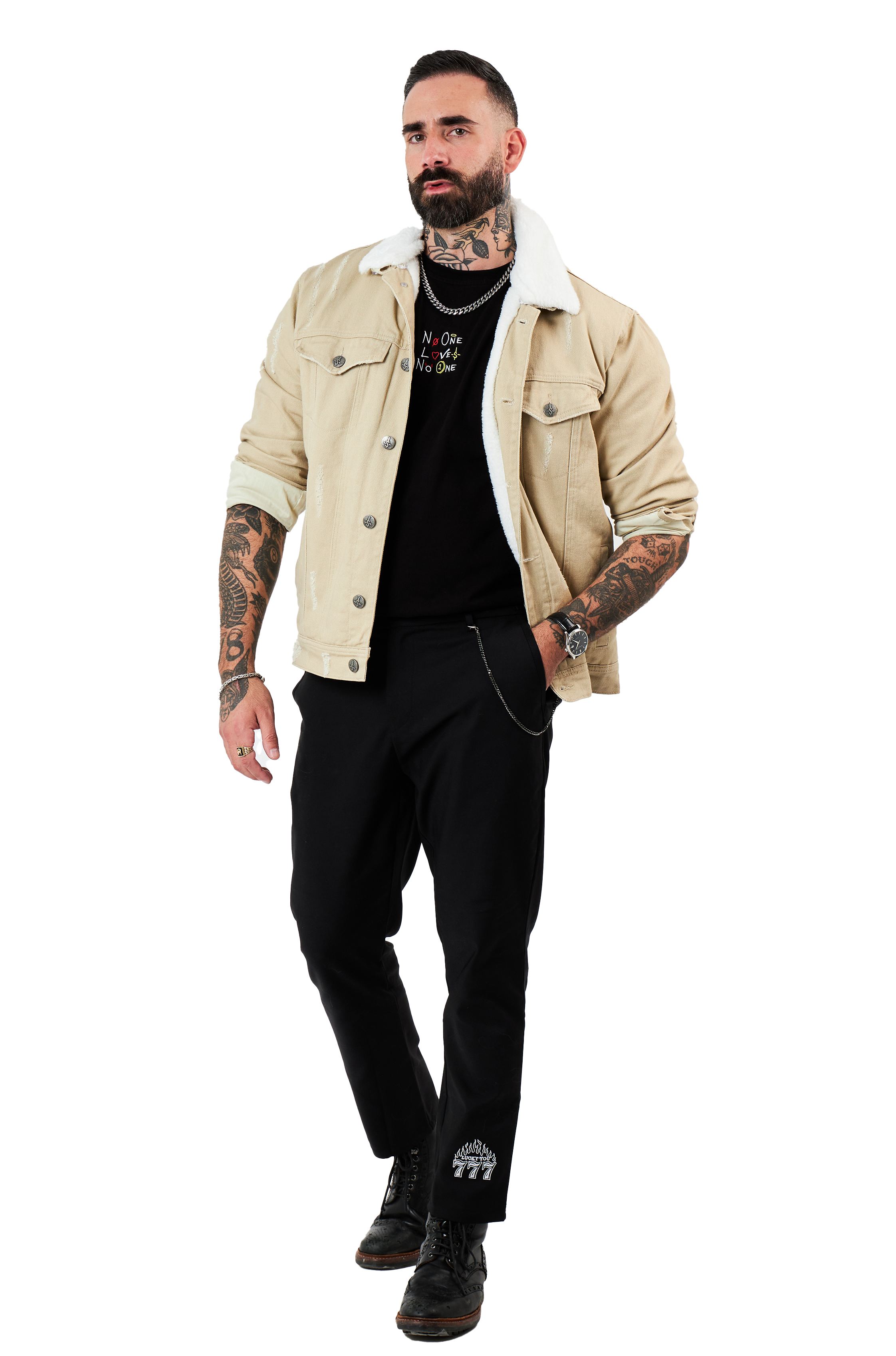 Heat Seeker Denim Fur Jacket - Tan