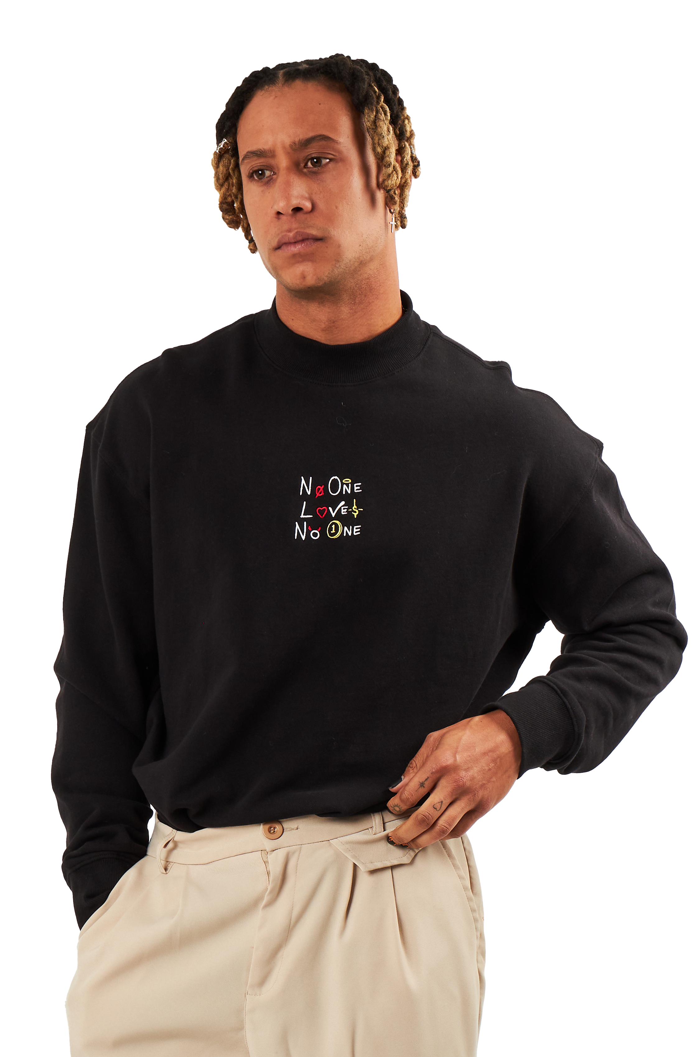 No One Loves No One Sweater - Black