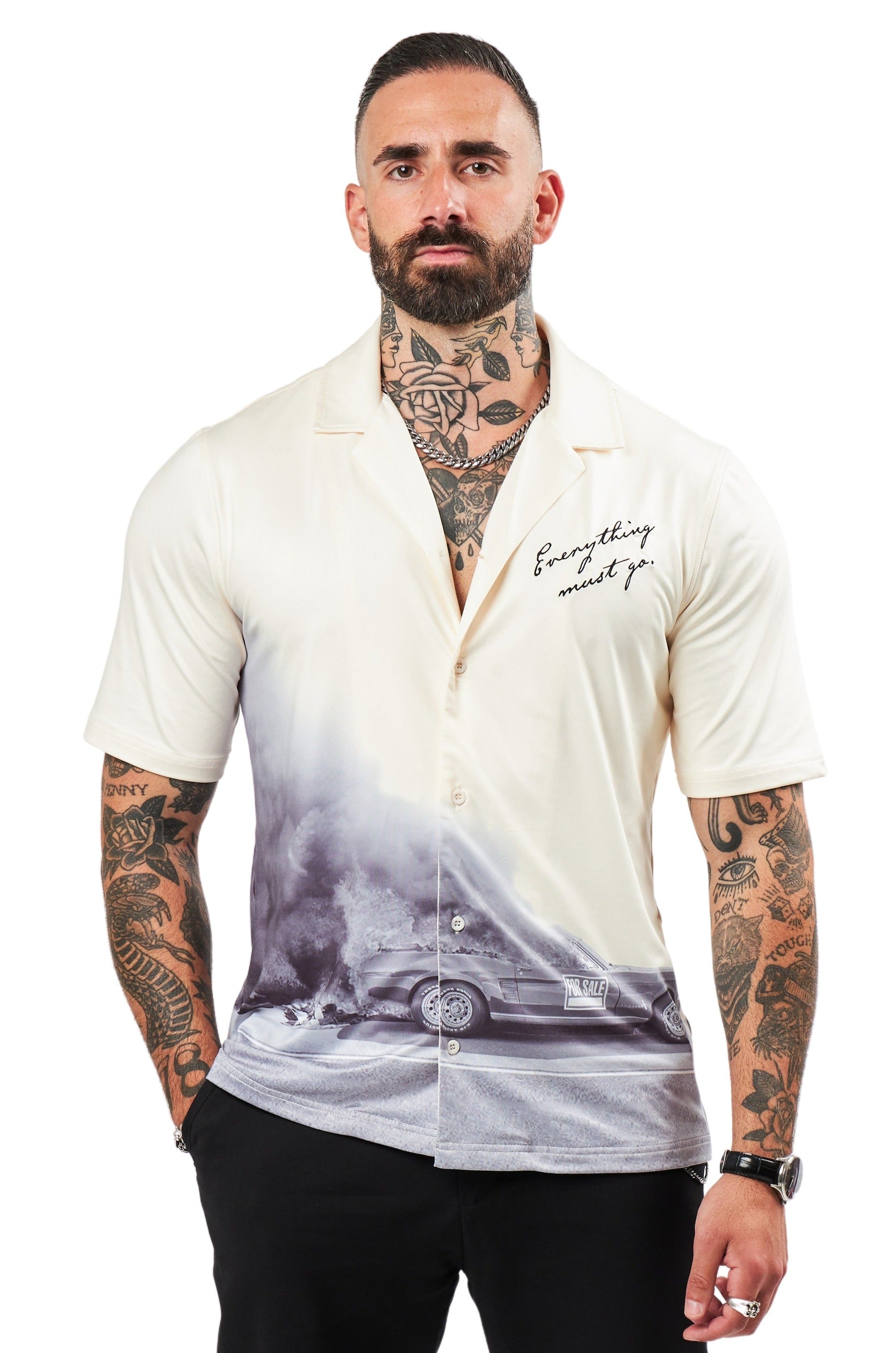 Ready-For-Anything Fire Sale Button Up Shirt - Bone White