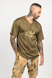 Don't Be Shy Jersey Tee - Olive Green