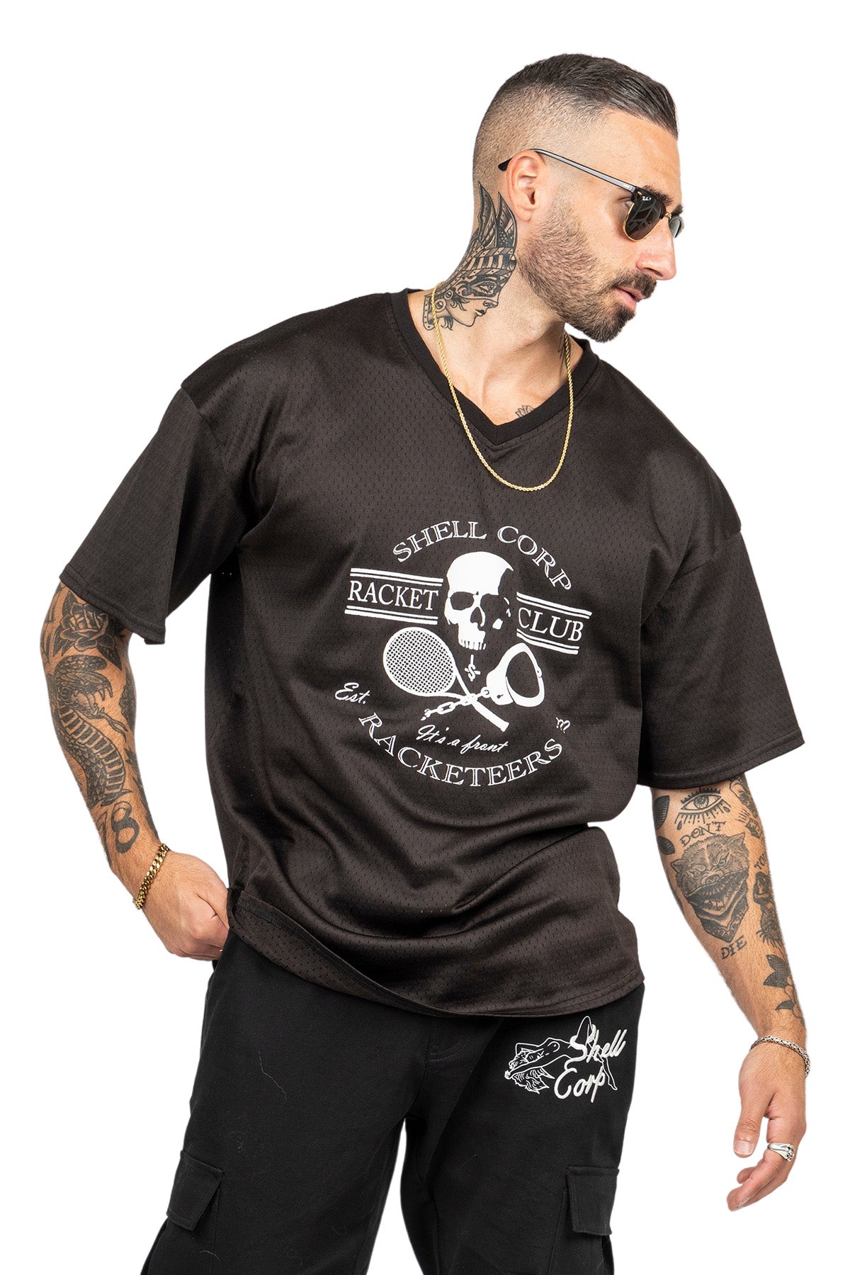 Racket Club Jersey Tee - Black