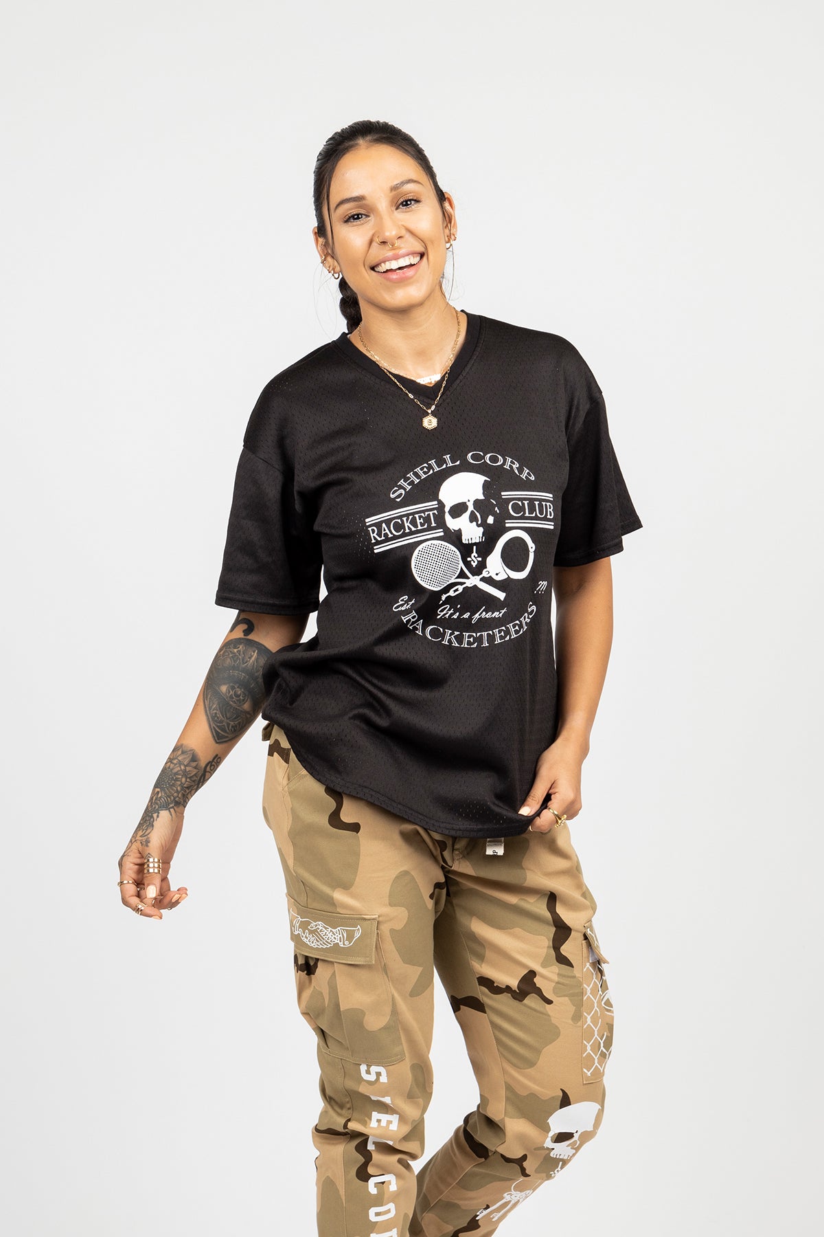 Racket Club Jersey Tee - Black