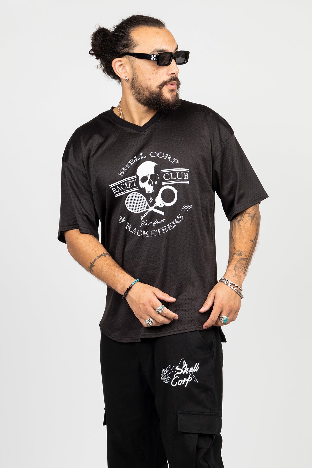 Racket Club Jersey Tee - Black