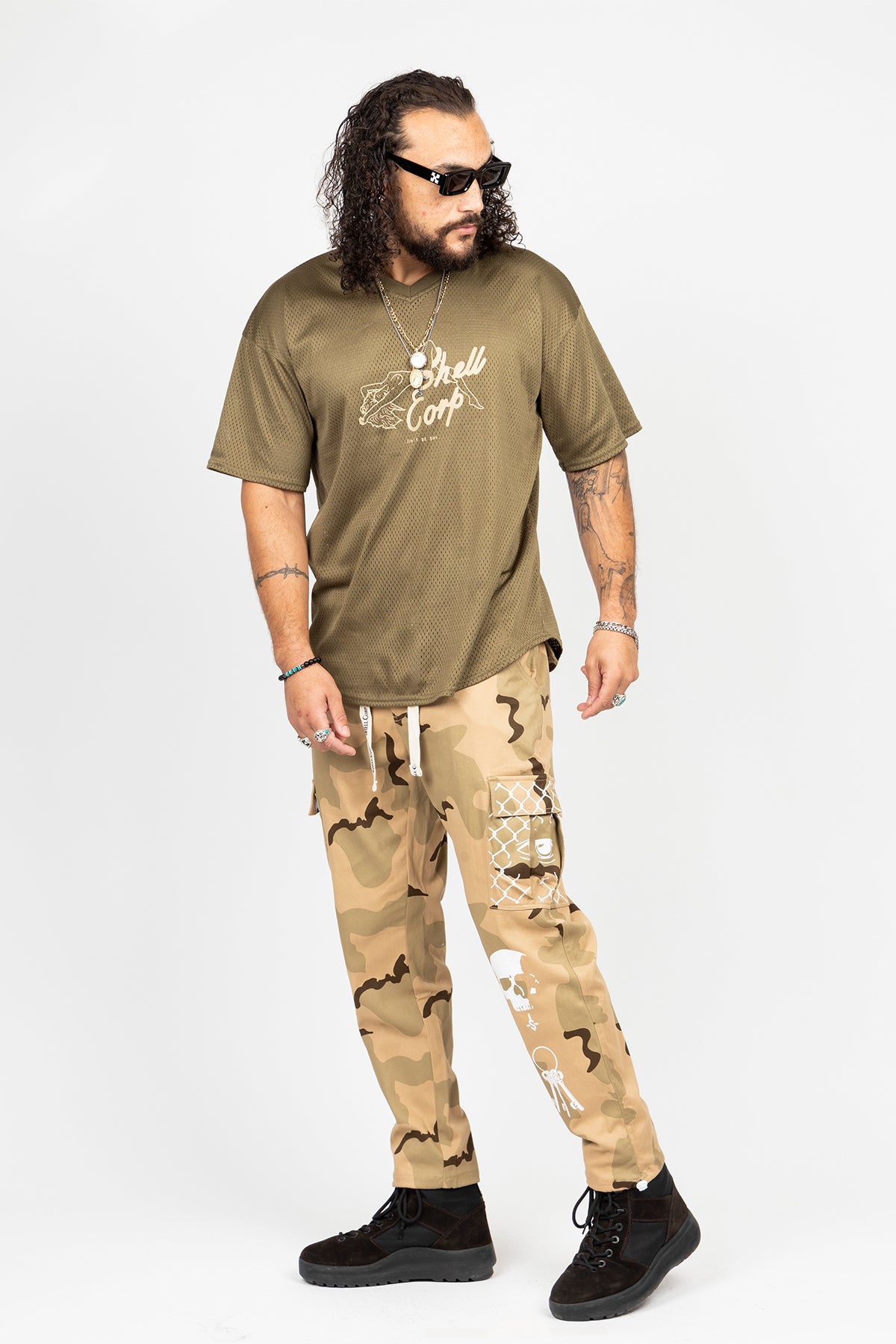 Don't Be Shy Jersey Tee - Olive Green