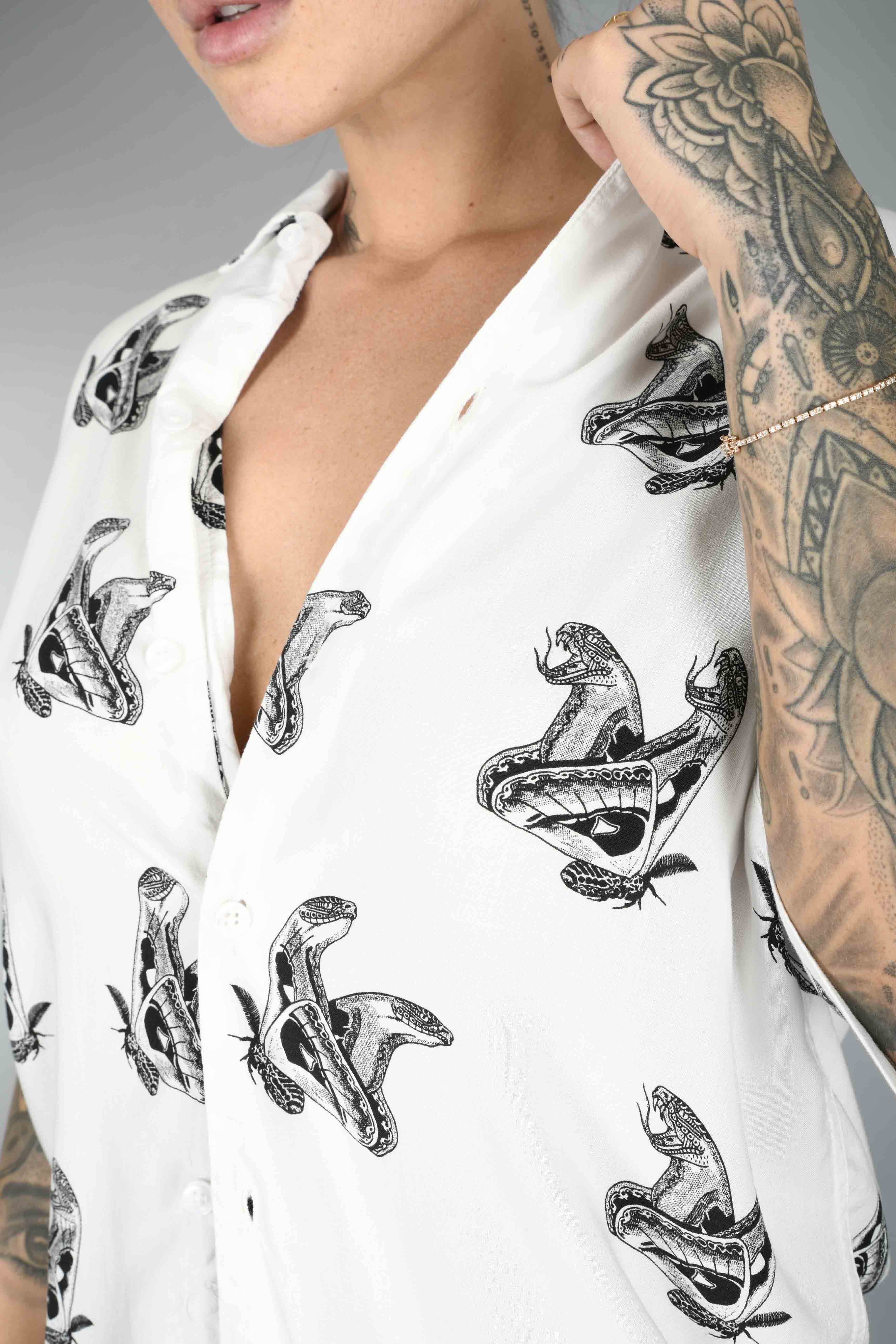 Shell Corp Atlas Moth Shirt - White