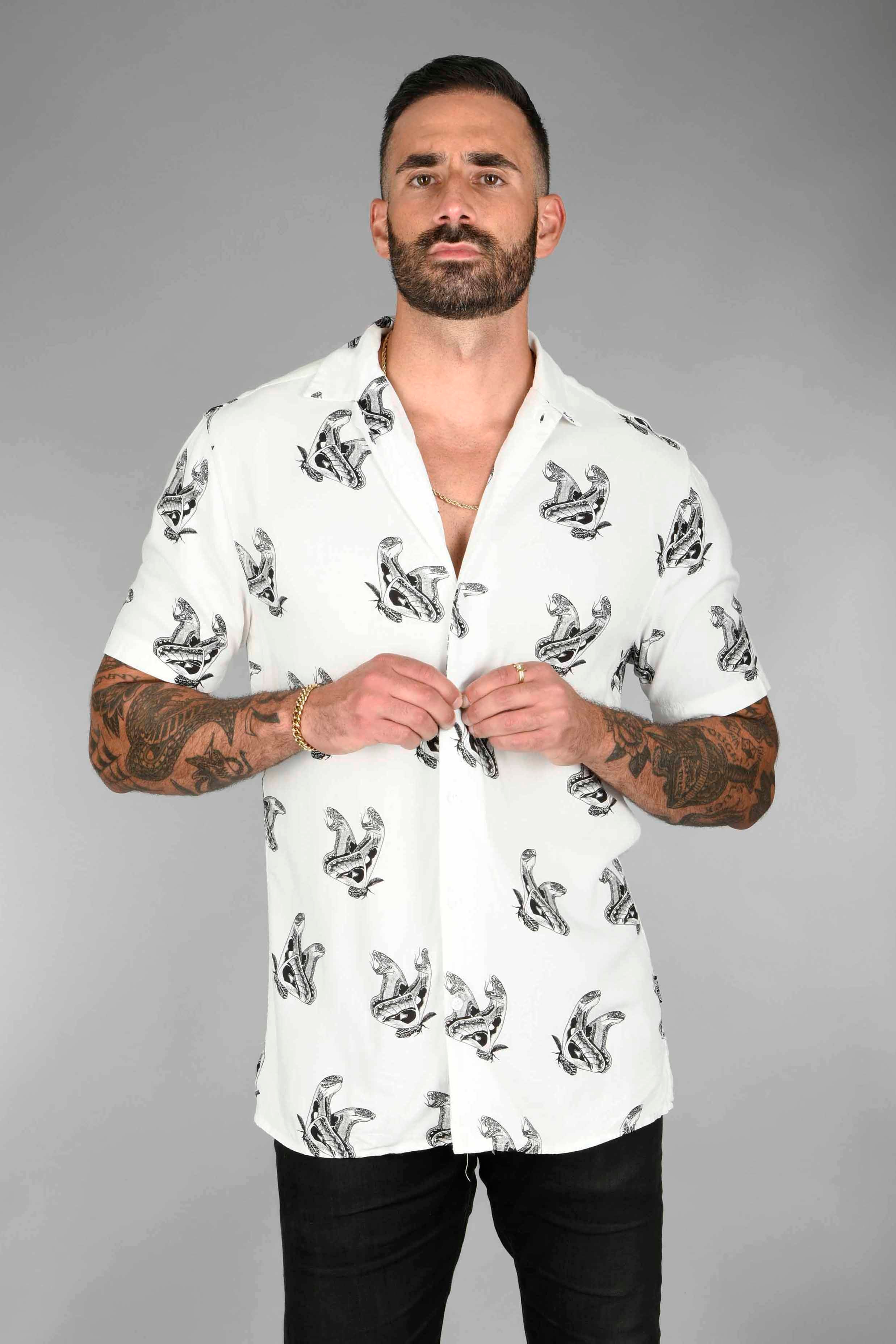 Shell Corp Atlas Moth Shirt - White