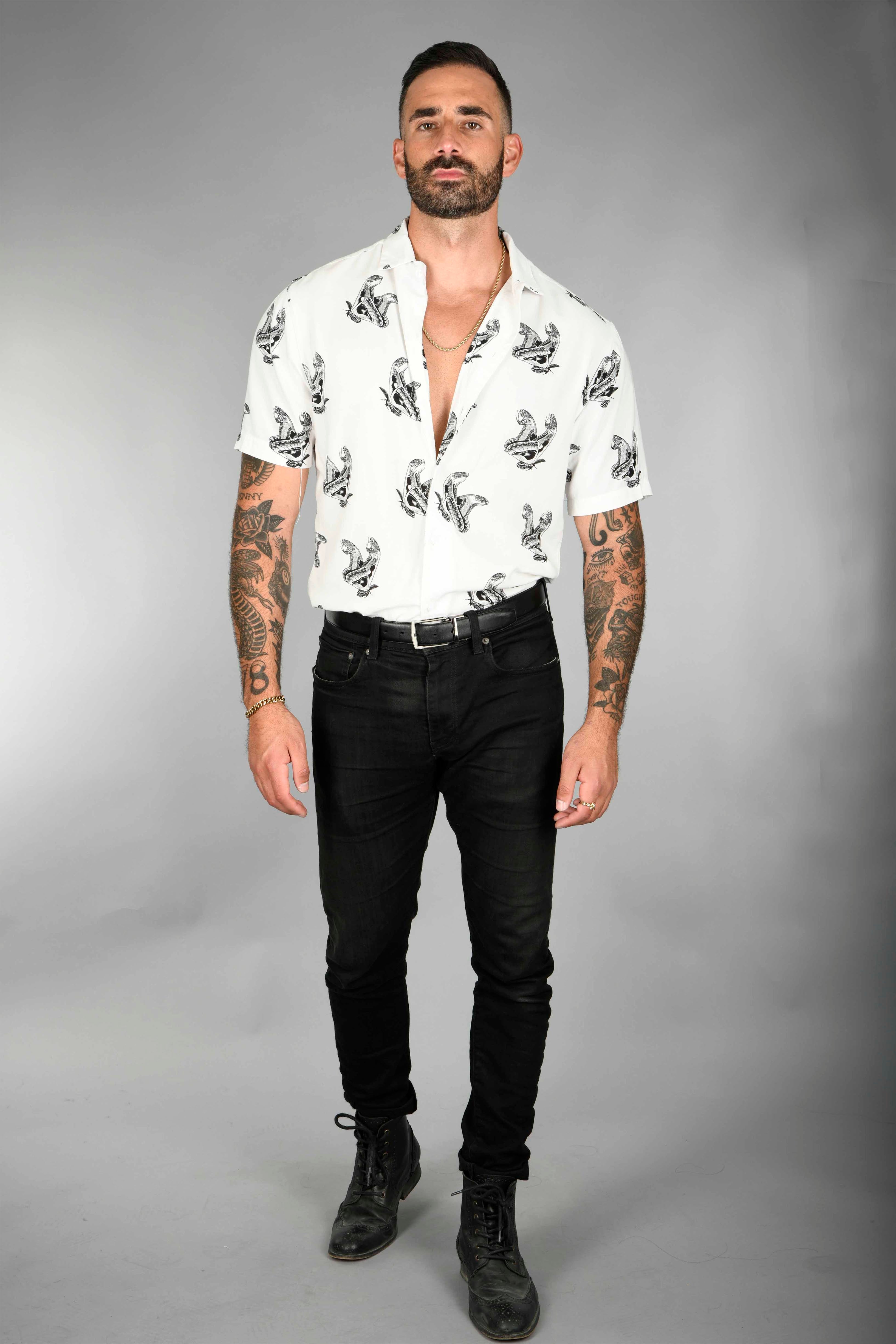 Shell Corp Atlas Moth Shirt - White