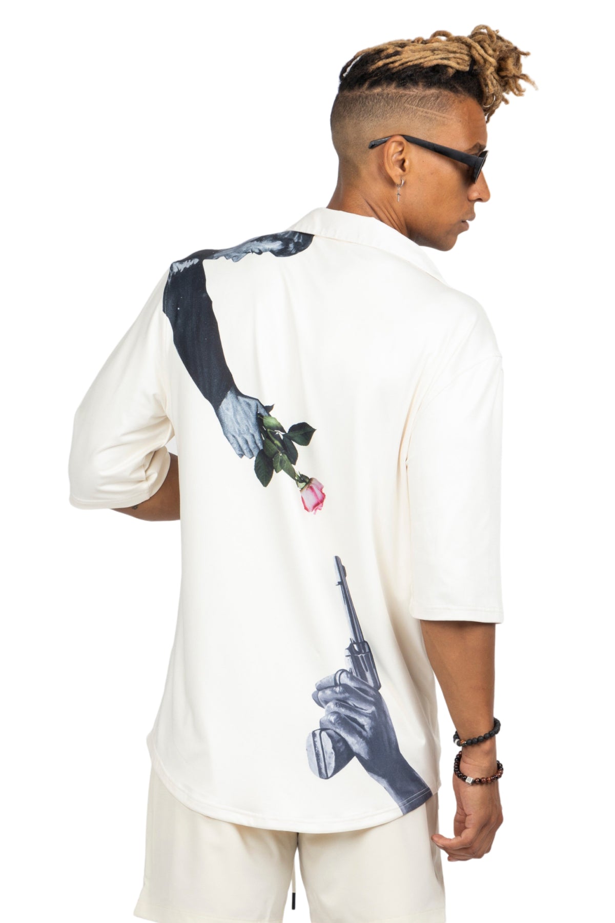 Ready-For-Anything Down Bad Button Up Shirt - Bone White