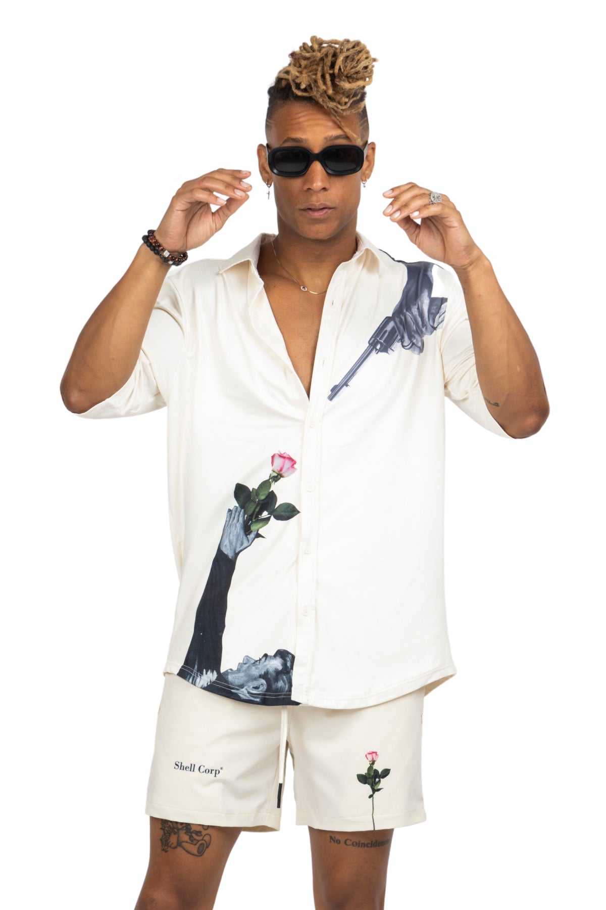 Ready-For-Anything Down Bad Button Up Shirt - Bone White