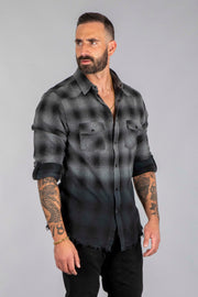 Shell Corp Sell Your Soul Flannel shirt - Black/Grey