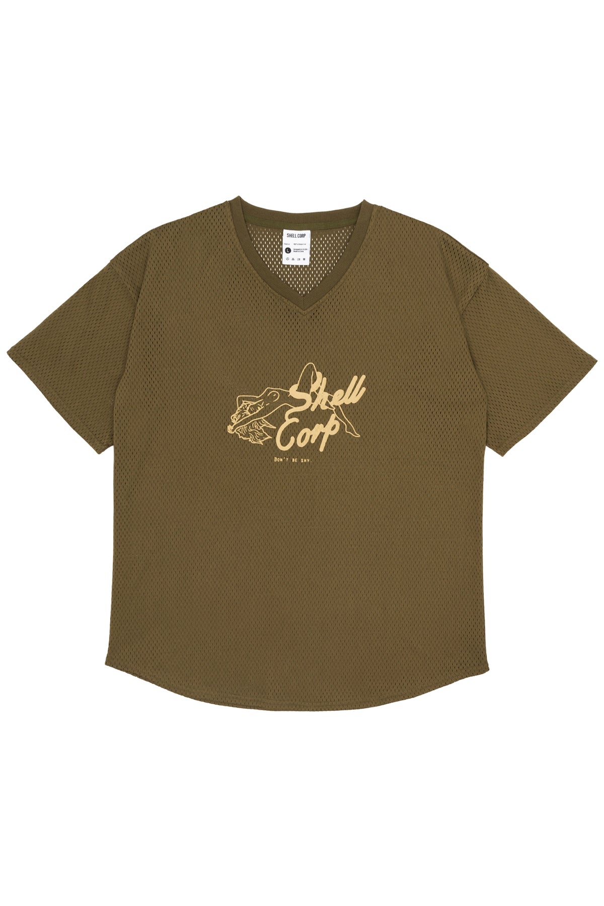 Don't Be Shy Jersey Tee - Olive Green