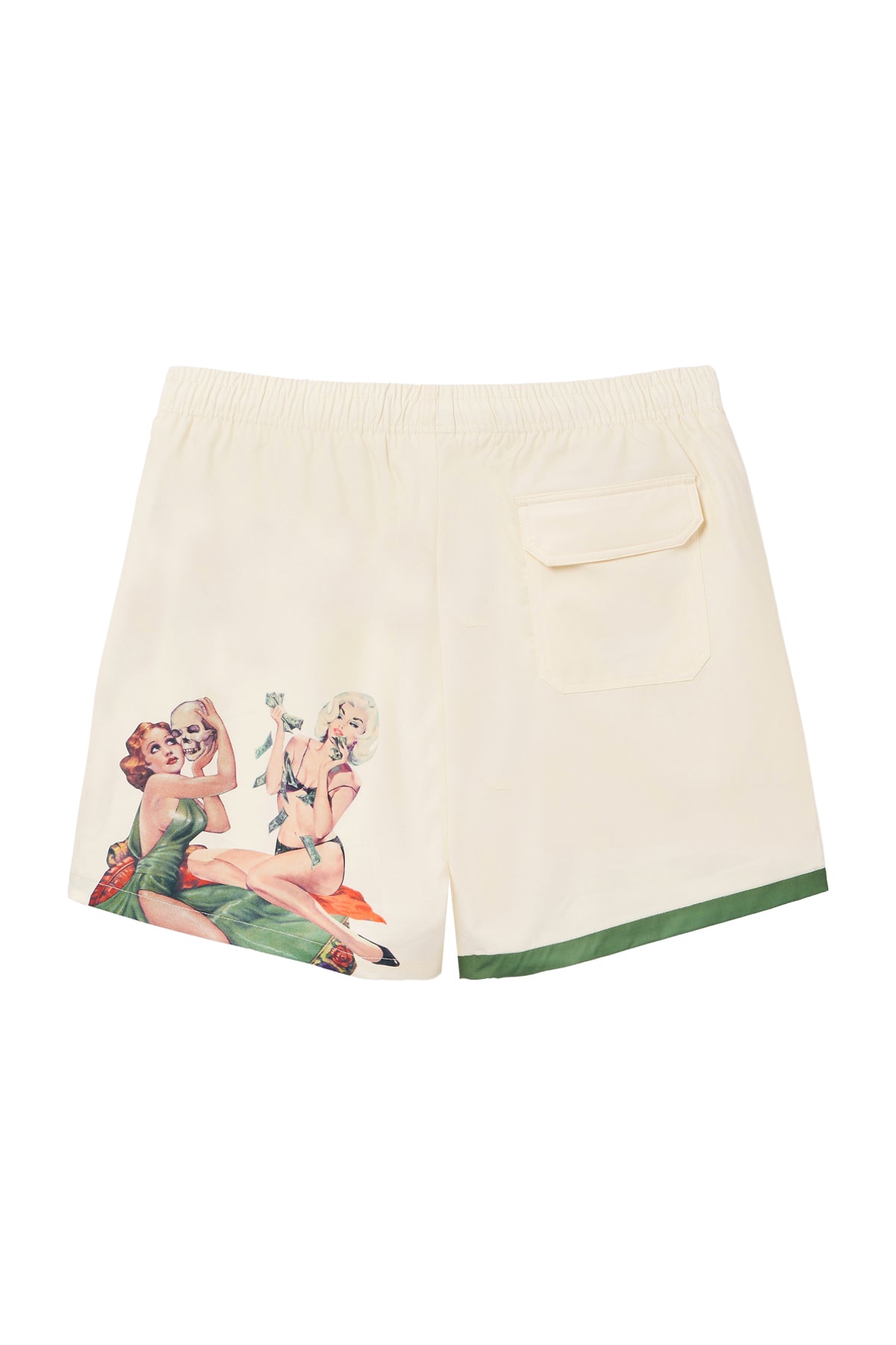 RFA GREEDY FOR YOU - BONE WHITE/GREEN SHORTS