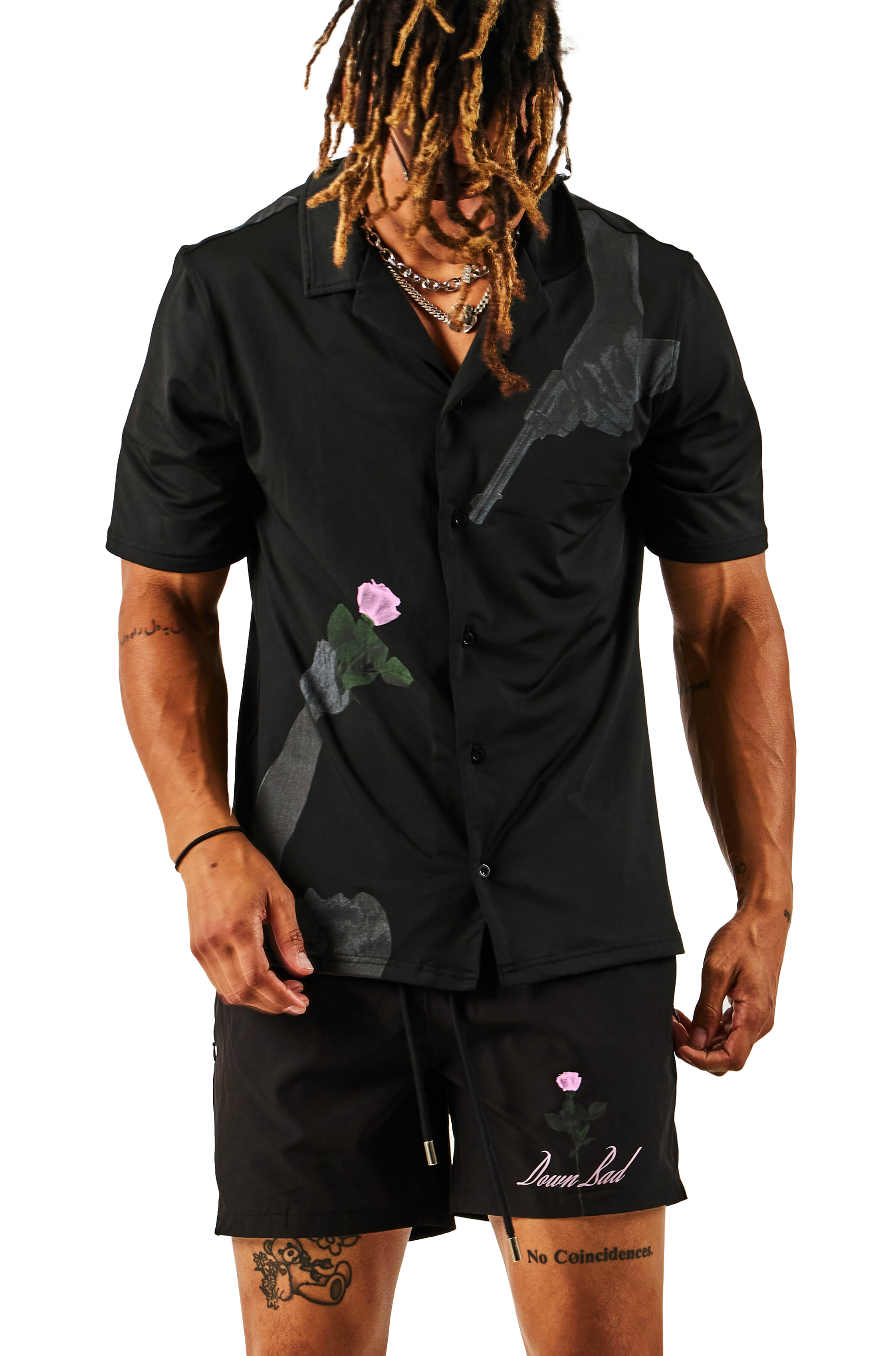 RFA DOWN BAD - BLACK BUTTON UP