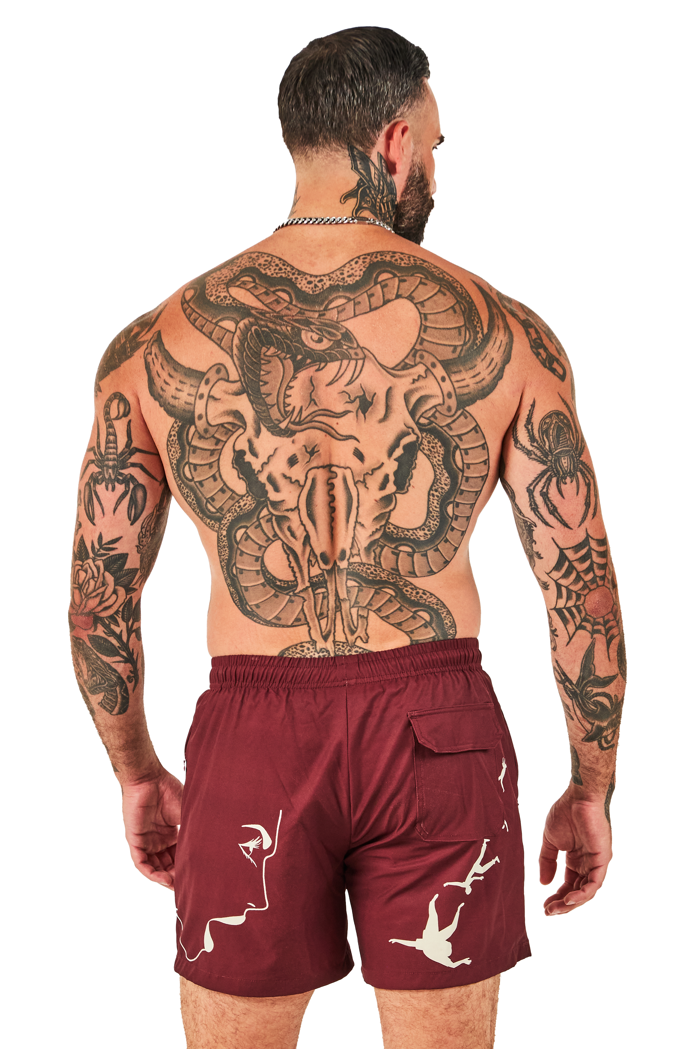 RFA MANEATER - OXBLOOD SHORTS