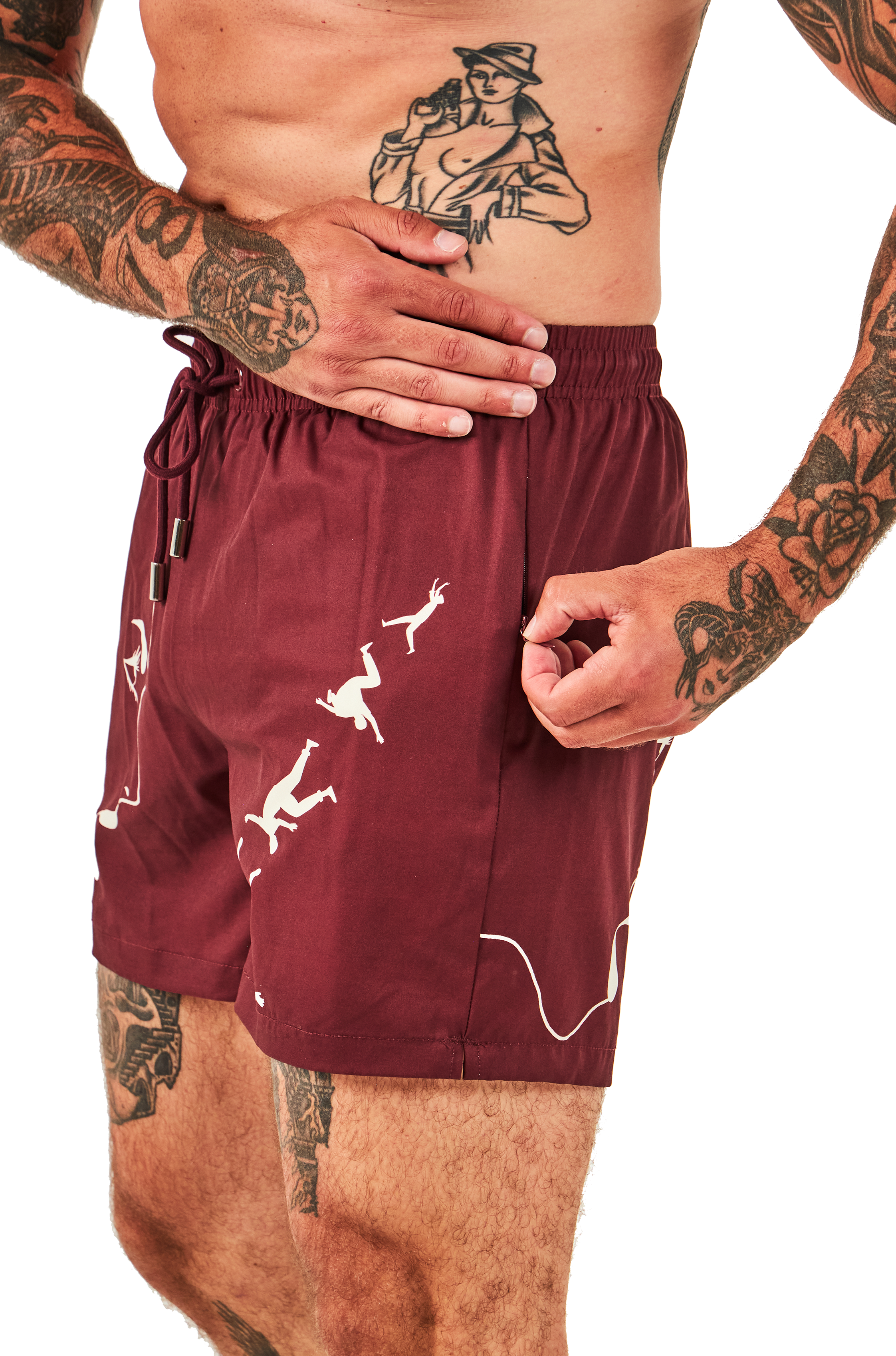 RFA MANEATER - OXBLOOD SHORTS