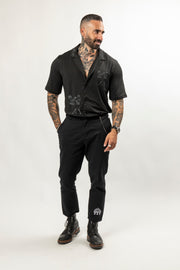 Ready-For-Anything Fight For Me Button Up Shirt - Black