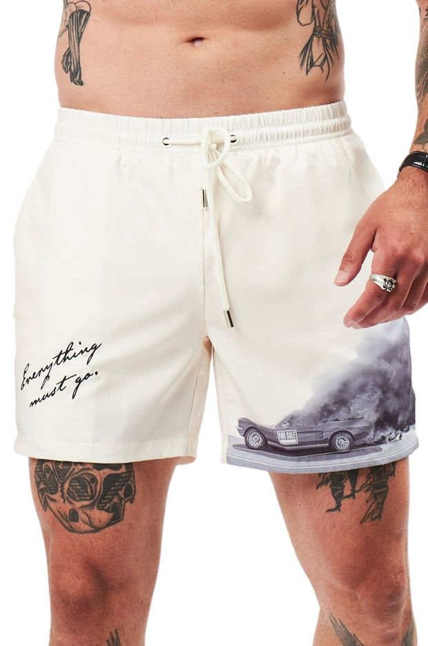 Ready-For-Anything Fire Sale Shorts - Bone White