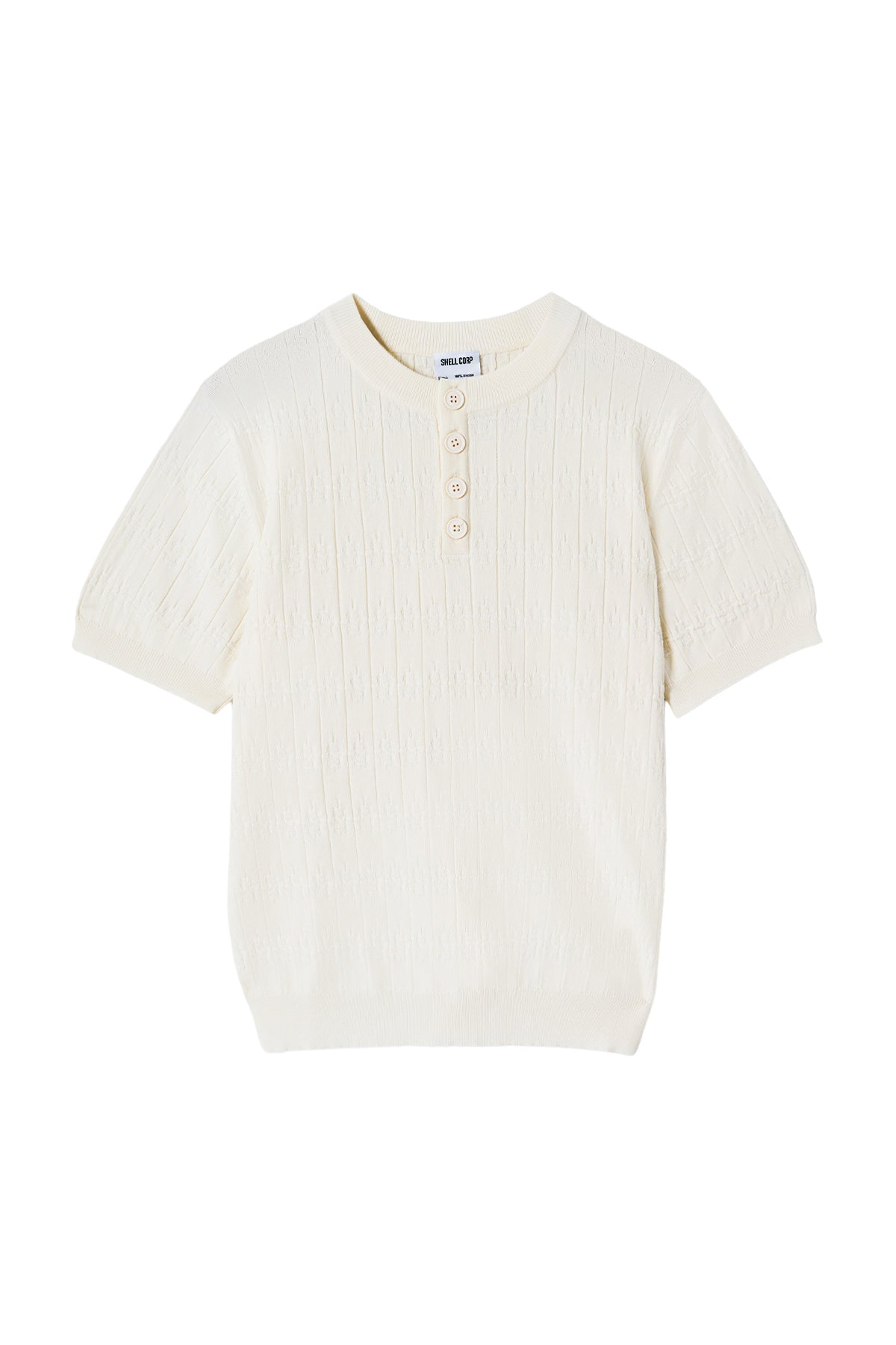 FIXER 2.0 KNIT HENLEY IVORY - Medium / Ivory - The Shell Corp