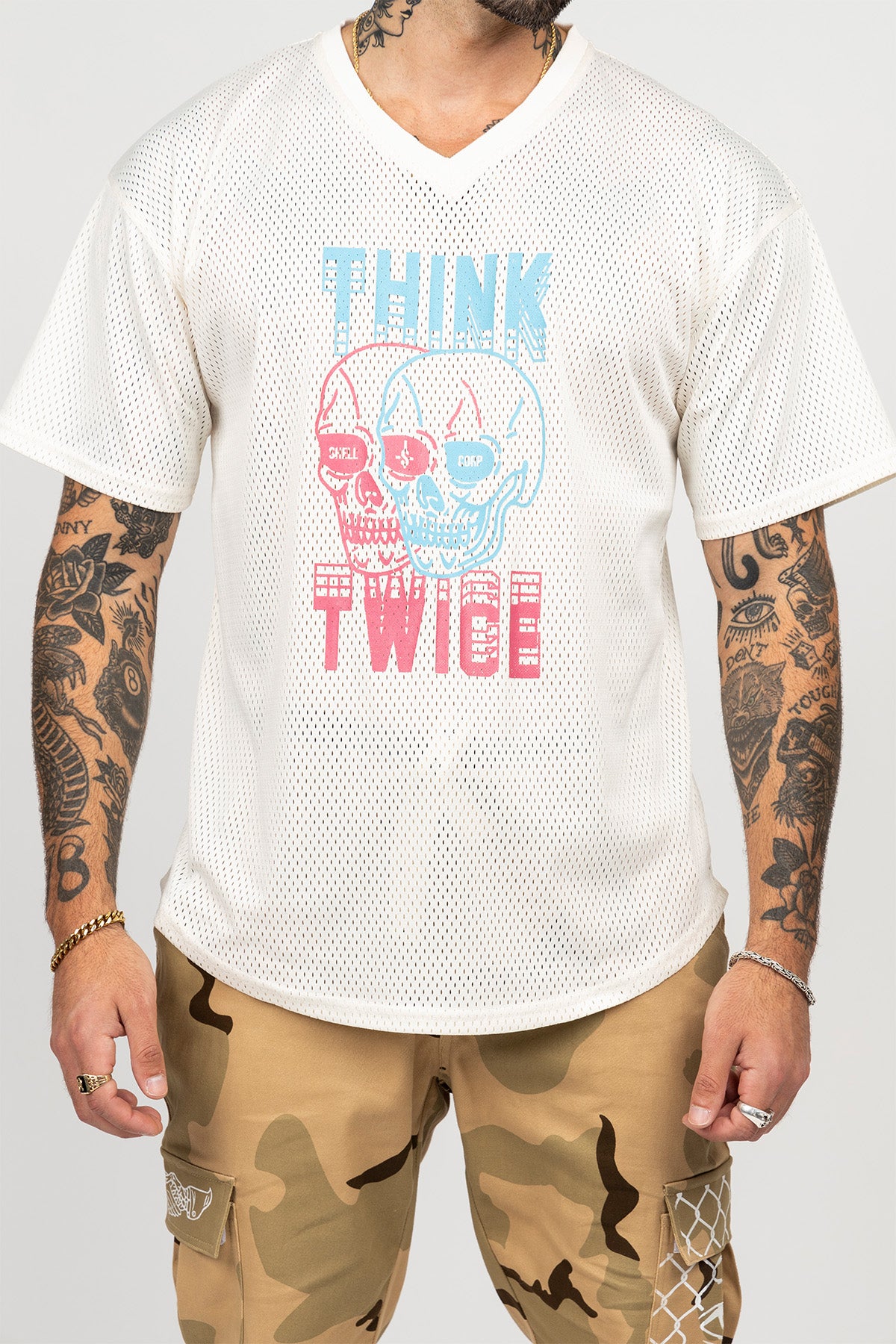 Think Twice Jersey Tee - Cream