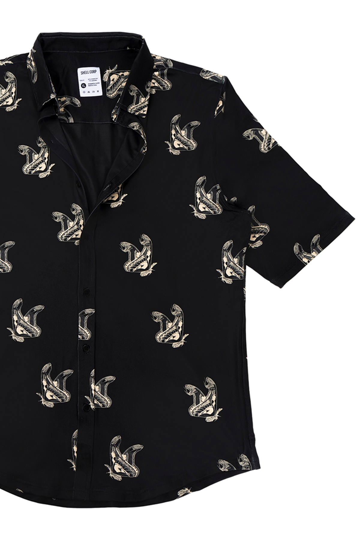 Ready-For-Anything Atlas Moth Button Up Shirt - Black