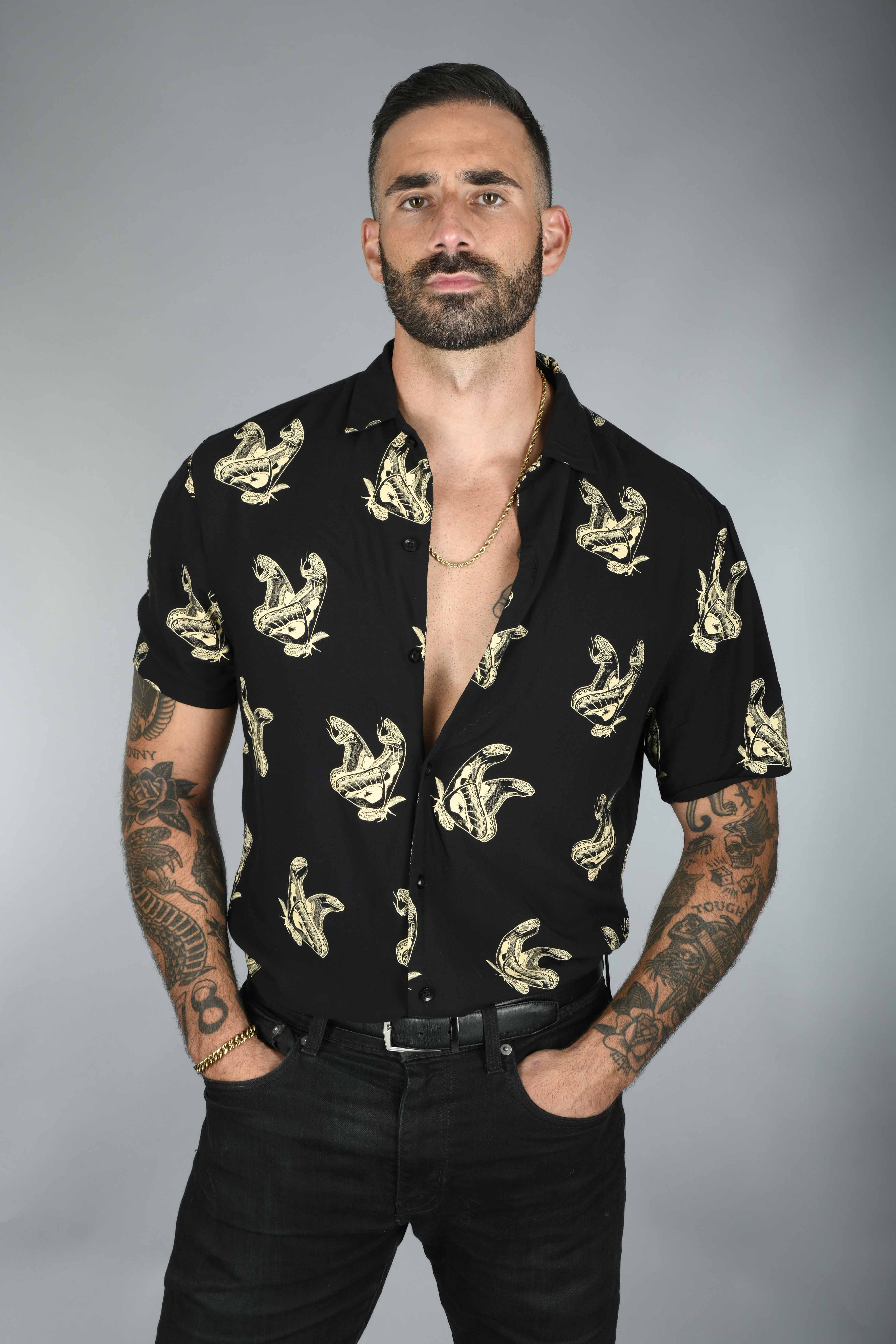 Shell Corp Atlas Moth Shirt - Black