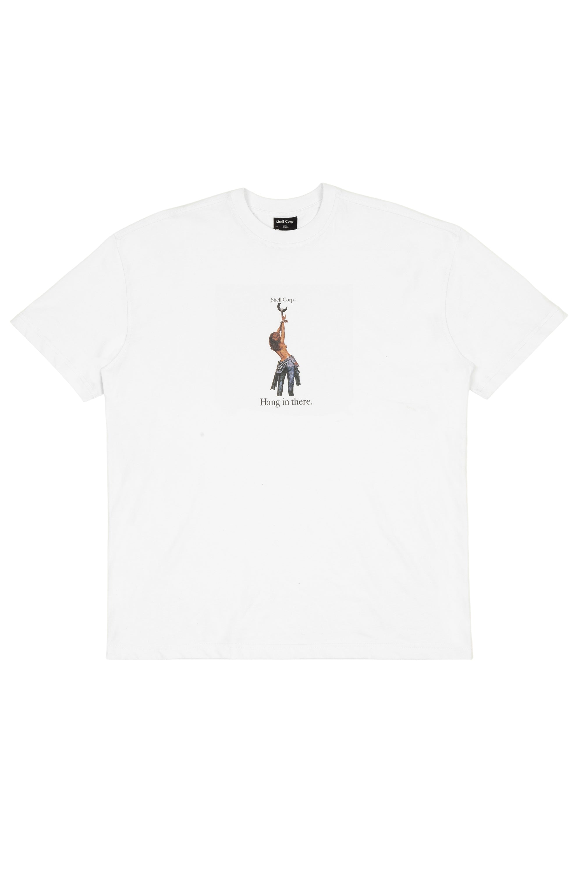 Shell Corp Hang in There T-Shirt - White