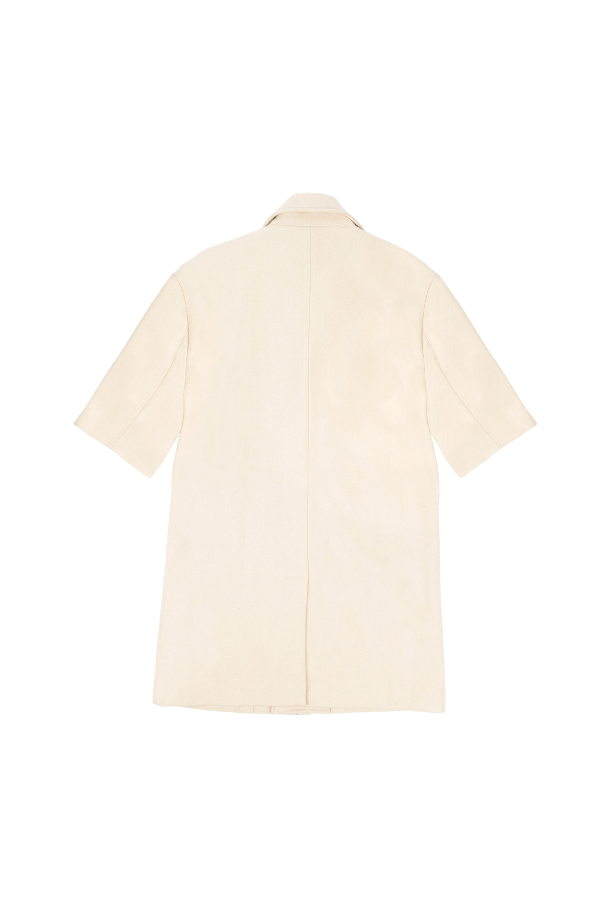 The Outlier Crop-Sleeve Coat - Beige