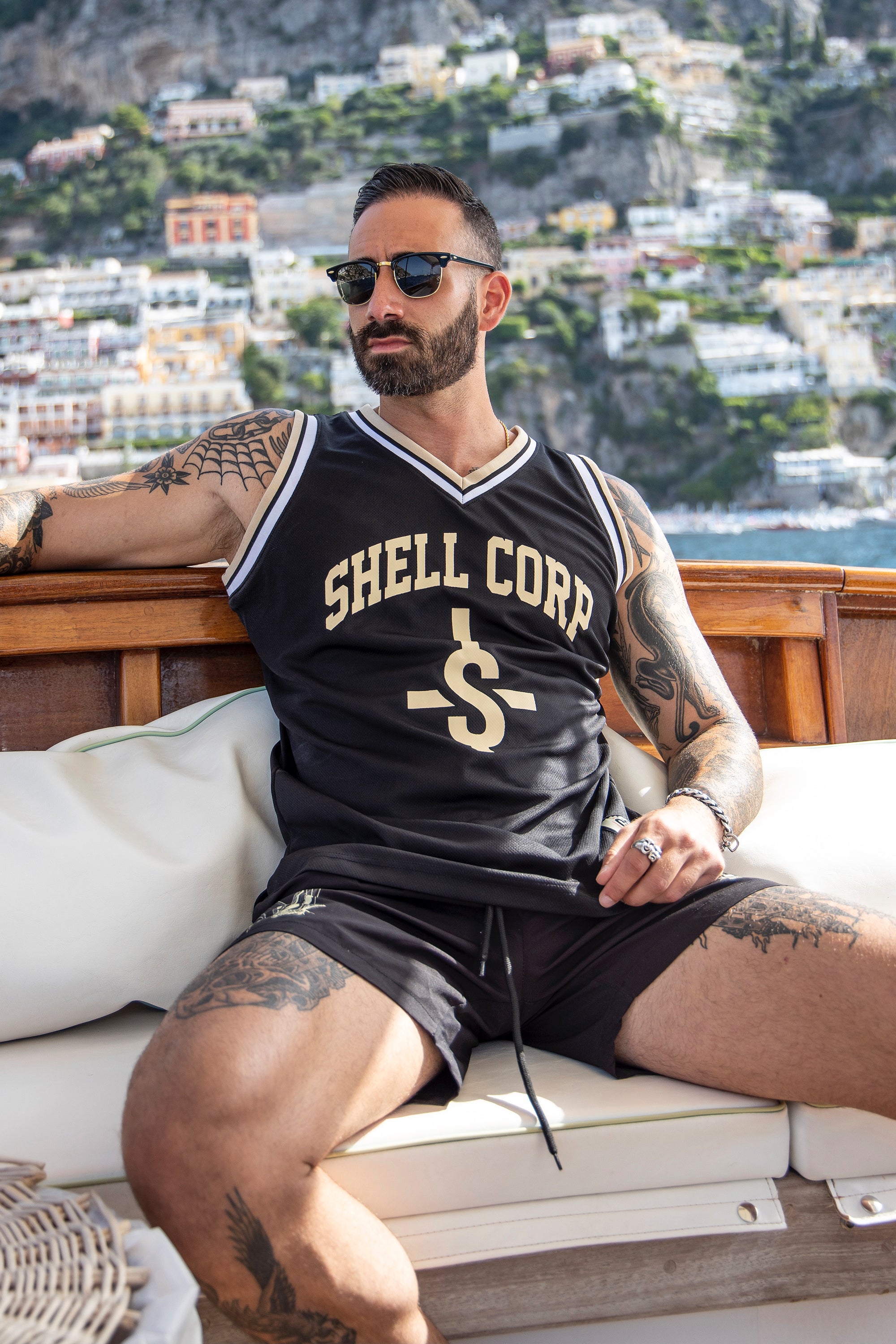 Shell Corp Jersey Tank - Black