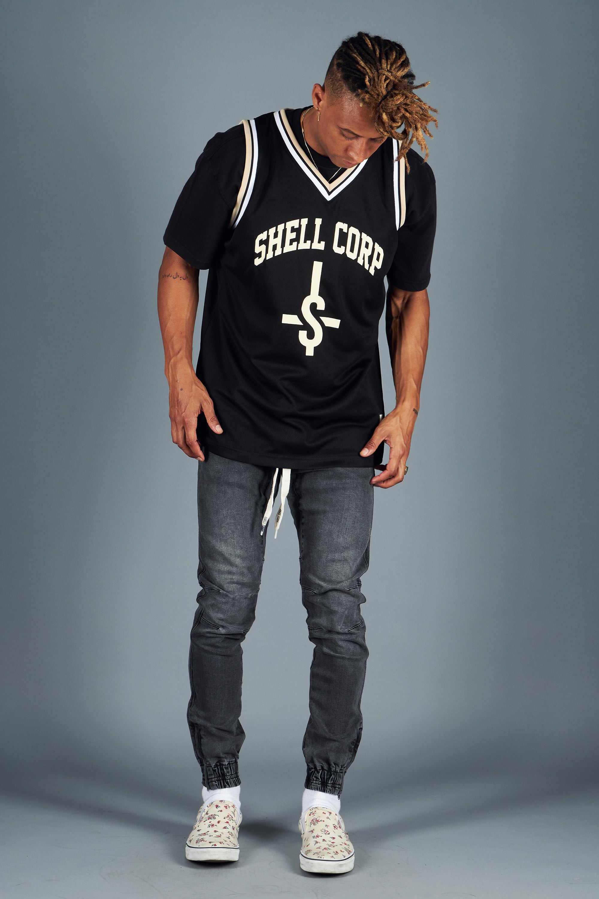 Shell Corp Jersey Tank - Black