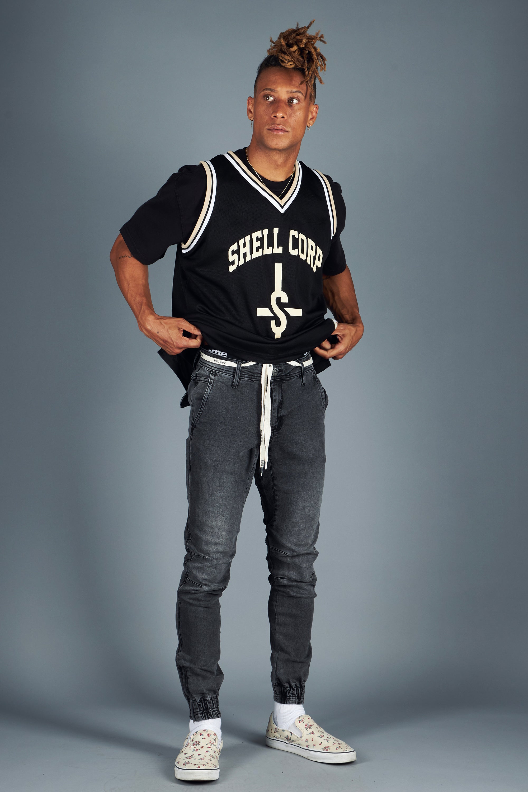 Shell Corp Jersey Tank - Black
