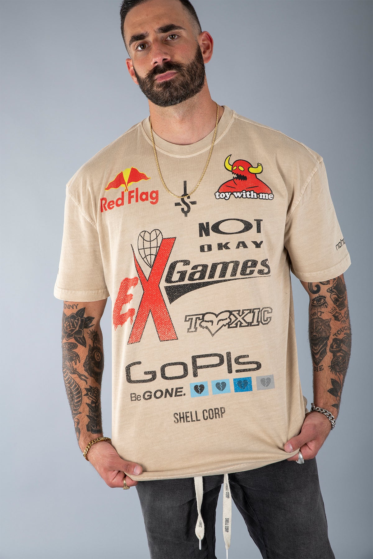 Shell Corp Ex Game T-Shirt - Sand