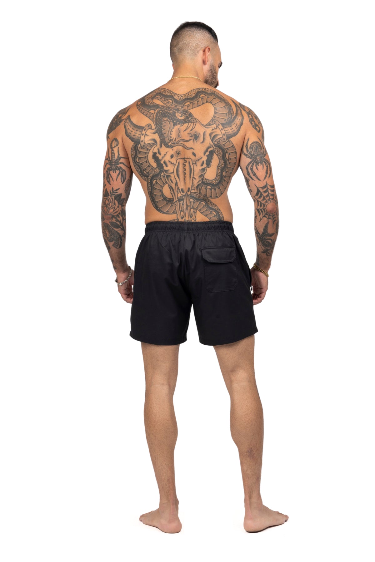 Ready-For-Anything Atlas Moth Swim Shorts - Black