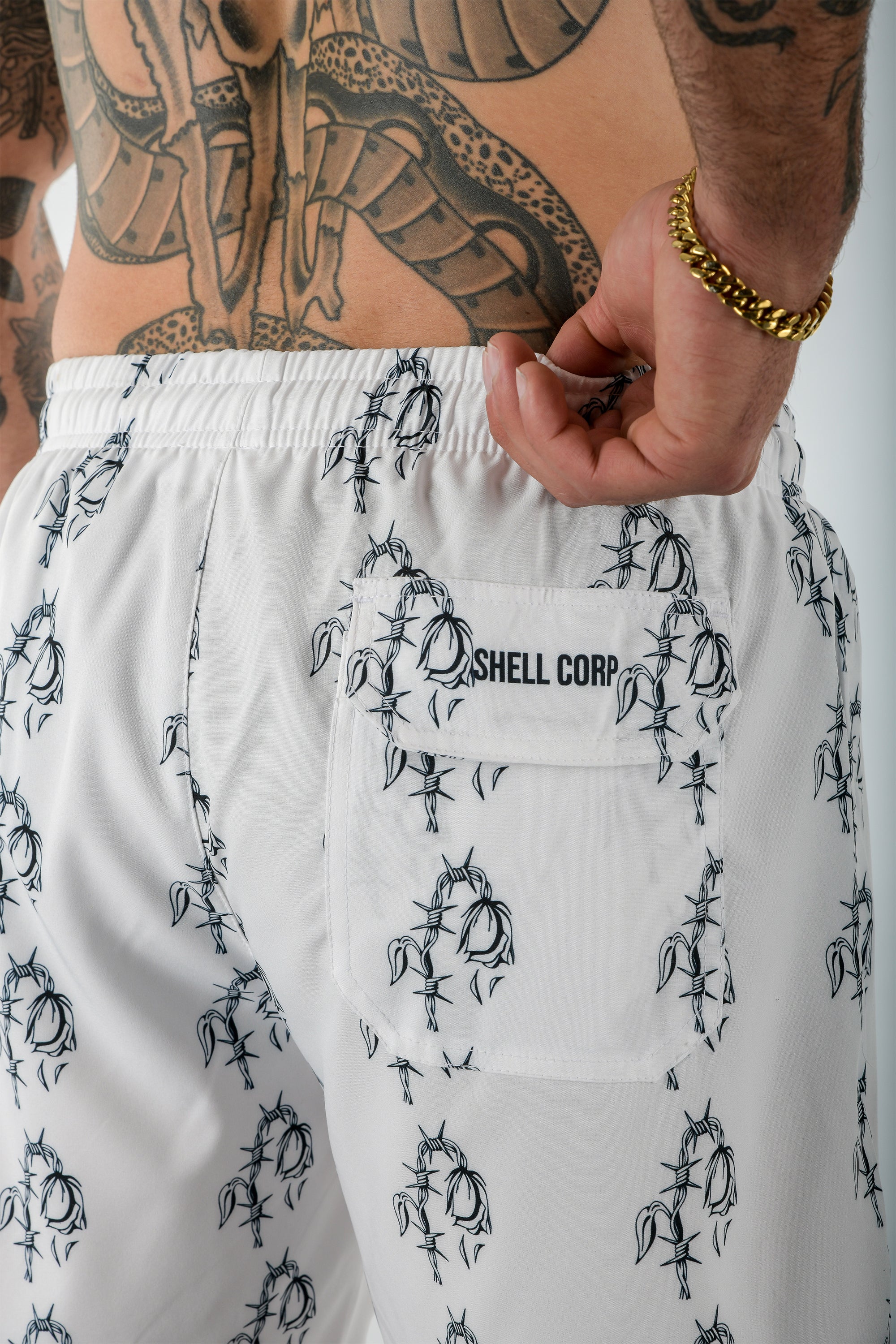 Ready-For-Anything Swim Shorts - White Rose