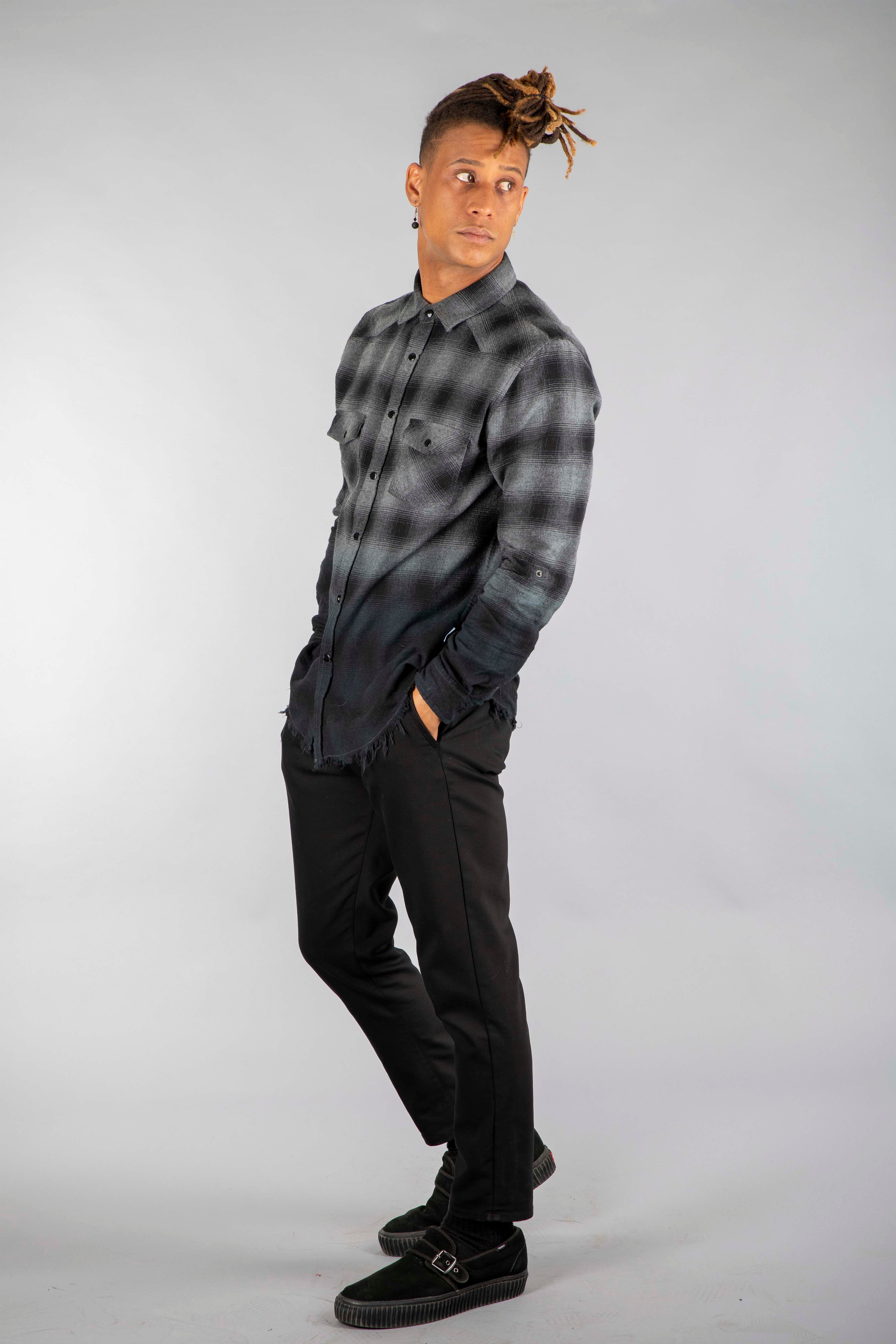 Shell Corp Sell Your Soul Flannel shirt - Black/Grey